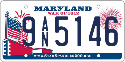 MD license plate 9AN5146