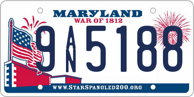 MD license plate 9AN5188