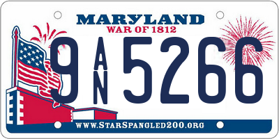 MD license plate 9AN5266