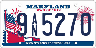 MD license plate 9AN5270