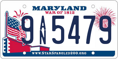 MD license plate 9AN5479