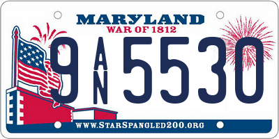 MD license plate 9AN5530