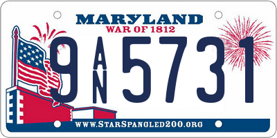 MD license plate 9AN5731
