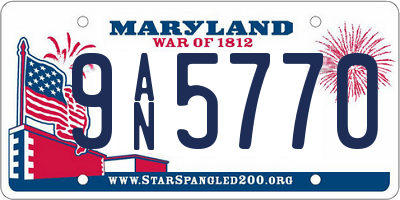 MD license plate 9AN5770