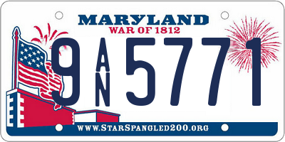 MD license plate 9AN5771