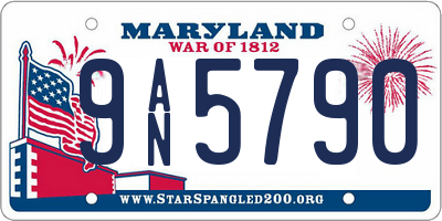 MD license plate 9AN5790