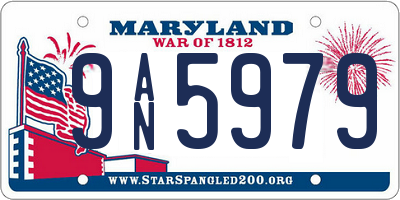 MD license plate 9AN5979