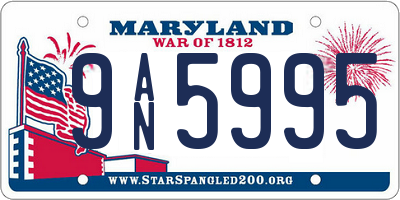 MD license plate 9AN5995