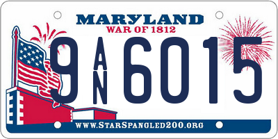 MD license plate 9AN6015