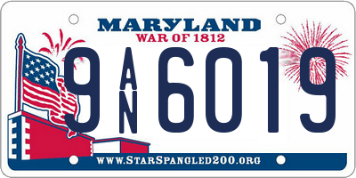 MD license plate 9AN6019