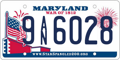 MD license plate 9AN6028