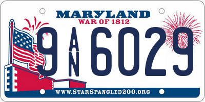 MD license plate 9AN6029
