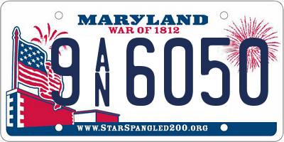 MD license plate 9AN6050