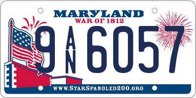 MD license plate 9AN6057