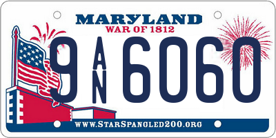 MD license plate 9AN6060