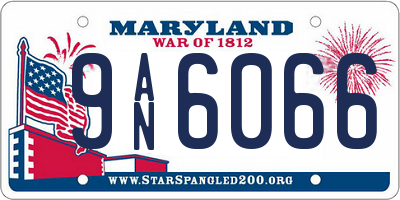 MD license plate 9AN6066