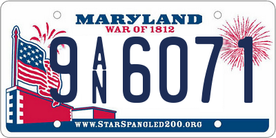 MD license plate 9AN6071