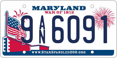 MD license plate 9AN6091