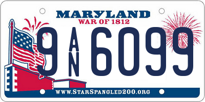 MD license plate 9AN6099