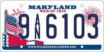 MD license plate 9AN6103