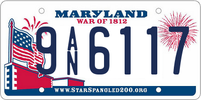 MD license plate 9AN6117