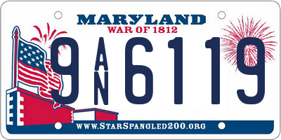 MD license plate 9AN6119