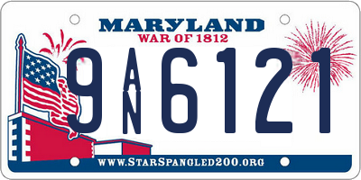 MD license plate 9AN6121