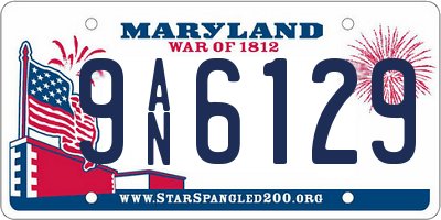 MD license plate 9AN6129