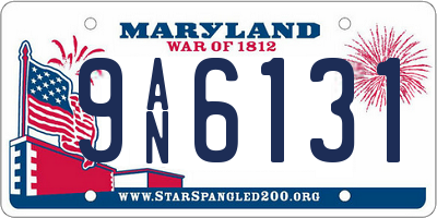 MD license plate 9AN6131