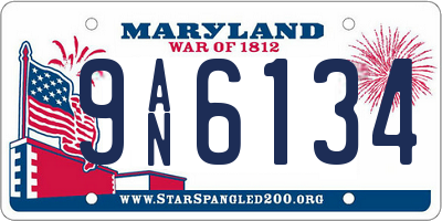 MD license plate 9AN6134