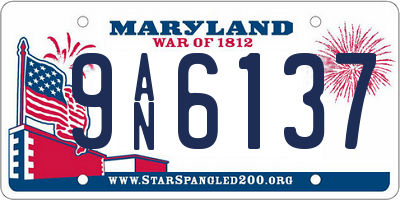 MD license plate 9AN6137
