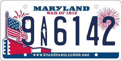MD license plate 9AN6142