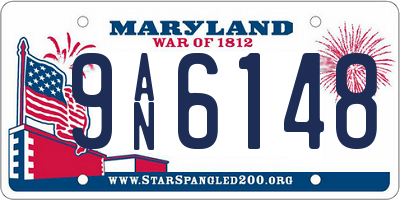 MD license plate 9AN6148
