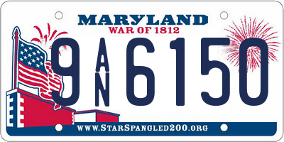 MD license plate 9AN6150