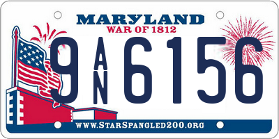 MD license plate 9AN6156