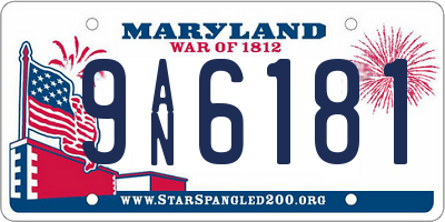 MD license plate 9AN6181