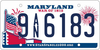 MD license plate 9AN6183