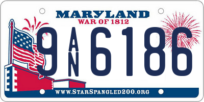 MD license plate 9AN6186