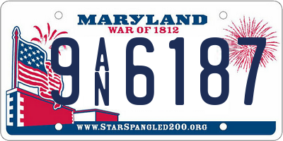 MD license plate 9AN6187