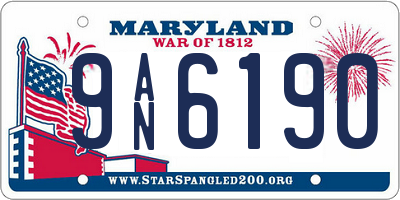MD license plate 9AN6190