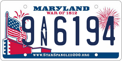 MD license plate 9AN6194