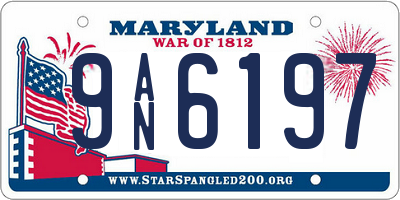 MD license plate 9AN6197