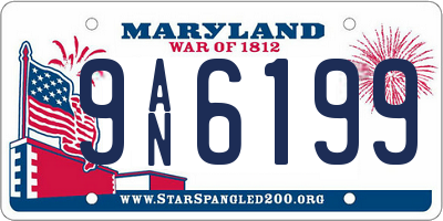MD license plate 9AN6199