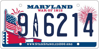 MD license plate 9AN6214