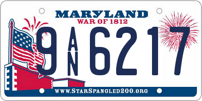 MD license plate 9AN6217