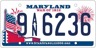MD license plate 9AN6236