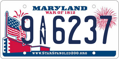 MD license plate 9AN6237