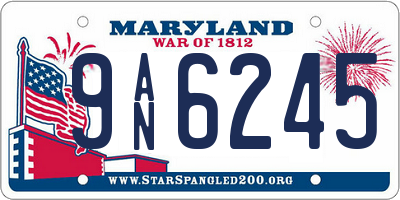 MD license plate 9AN6245