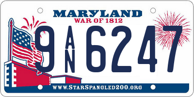 MD license plate 9AN6247