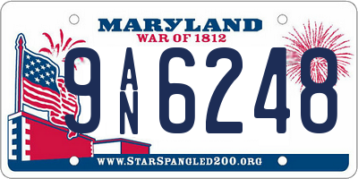 MD license plate 9AN6248